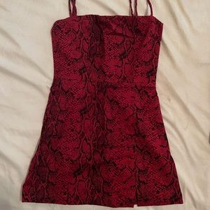 Reformation red snakeskin dress size 4
